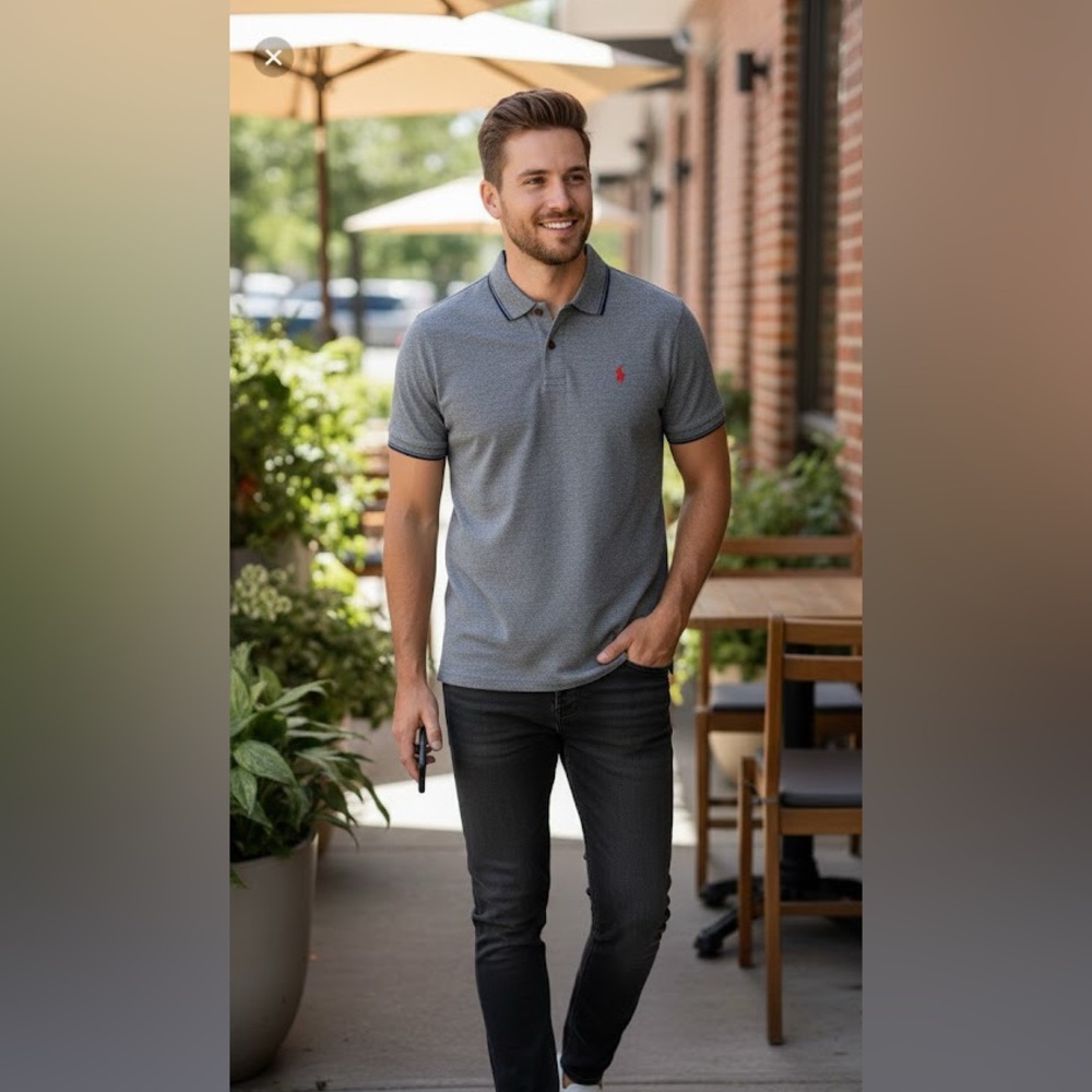 Le 31 men polo shirt with flamingo embroidery